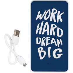 Powerbank аккумулятор ZIZ Work Hard Dream Big 5000
