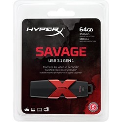 USB Flash (флешка) Kingston HyperX Savage 128Gb