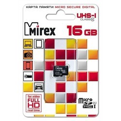 Карта памяти Mirex microSDHC Class 10 UHS-I 16Gb