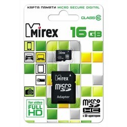 Карта памяти Mirex microSDHC Class 10 + Adapter