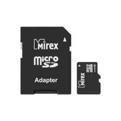 Карта памяти Mirex microSDHC Class 10 4Gb + Adapter