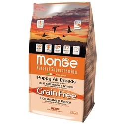 Корм для собак Monge Grain Free Puppy/Juniour All Breeds Duck/Potato 12 kg