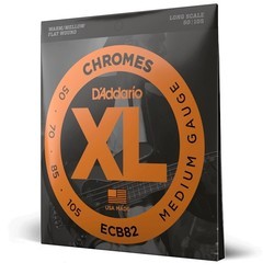 Струны DAddario XL Chromes Bass Flat Wound 50-105