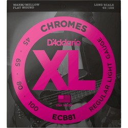 Струны DAddario XL Chromes Bass Flat Wound 45-100