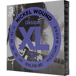 Струны DAddario XL Nickel Wound 3D 11-49