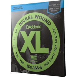 Струны DAddario XL Nickel Wound Bass 5-String 45-135