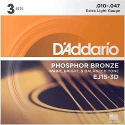 Струны DAddario Phosphor Bronze 3D 10-47