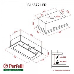 Вытяжка Perfelli BI 6872 BL LED