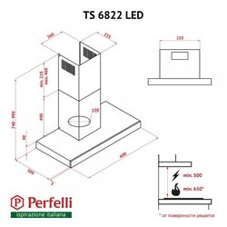 Вытяжка Perfelli TS 6822 I/BL LED