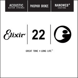 Струны Elixir Acoustic Nanoweb Phosphor Bronze Single 22
