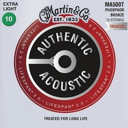 Струны Martin Authentic Acoustic Lifespan 2.0 Phosphor Bronze 12-String 10-47