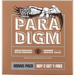 Струны Ernie Ball Paradigm Phosphor Bronze 3Pack 12-54