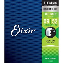 Струны Elixir Electric 7-String Optiweb Super Light 9-52