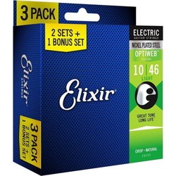 Струны Elixir Electric Optiweb Light 10-46 (3-Pack)