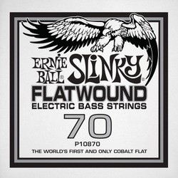 Струны Ernie Ball Slinky Flatwound Bass Single 70