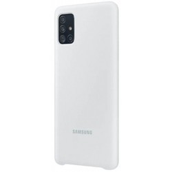 Чехол Samsung Silicone Cover for Galaxy A71 (серебристый)