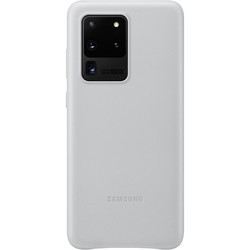 Чехол Samsung Leather Cover for Galaxy S20 Ultra (серебристый)