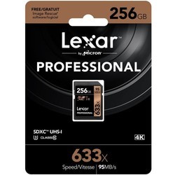 Карта памяти Lexar Professional 633x SDXC UHS-I U3 512Gb