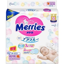 Подгузники Merries Diapers NB / 96 pcs