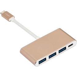 Картридер/USB-хаб Momax Elite Link USB-C to 3xUSB + USB-C