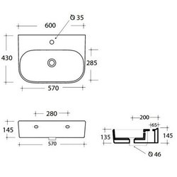 Умывальник Olympia Synthesis SYN4350101