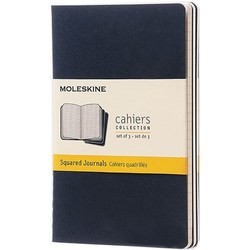 Блокнот Moleskine Set of 3 Squared Cahier Journals Pocket Blue