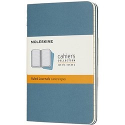Блокнот Moleskine Set of 3 Ruled Cahier Journals Pocket Light Blue