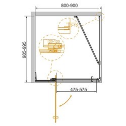 Душевая кабина Cezares Slider AH-1 80/90x90