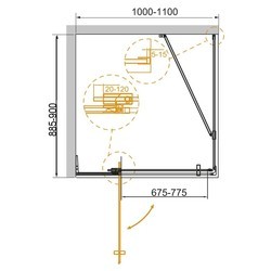 Душевая кабина Cezares Slider AH-1 80/90x90