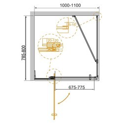 Душевая кабина Cezares Slider AH-1 80/90x90