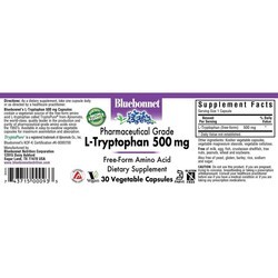 Аминокислоты Bluebonnet Nutrition L-Tryptophan 500 mg 30 cap