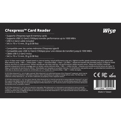 Картридер/USB-хаб Wise CFexpress USB 3.1 Gen 2 Type-C Card Reader