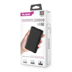 Powerbank аккумулятор OLMIO Mini-20 20000 (черный)