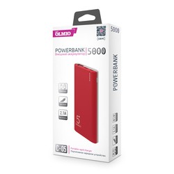 Powerbank аккумулятор OLMIO C-05 5000 (красный)