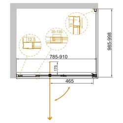 Душевая кабина Cezares Variante AH-1 80/90x100