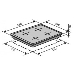 Варочная поверхность VENTOLUX HG 640 B2 CS BK