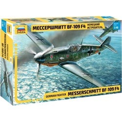 Сборная модель Zvezda German Fighter Messerschmitt BF-109F4 (1:48)