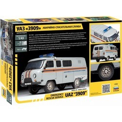 Сборная модель Zvezda Emergency Rescue Service UAZ 3909 (1:43)