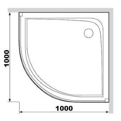 Душевой поддон AM-PM Joy W95T-301-100W