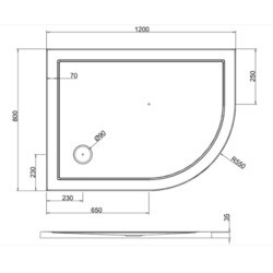 Душевой поддон Burlington Z1201 120x80