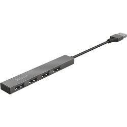 Картридер / USB-хаб Trust Halyx Aluminium 4-Port Mini