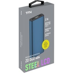 Powerbank аккумулятор TFN Steel LCD 20000