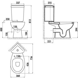 Унитаз Creavit Corner SD310-1