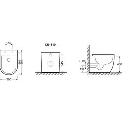 Унитаз Ceramica Nova Mia CN1810