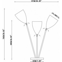 Настольная лампа Cosmo Three-Armed EL050