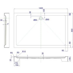 Душевой поддон Royal Bath HP 120x90