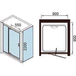 Душевая кабина WeltWasser WW1000 Maine L 90x90