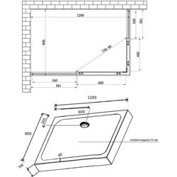 Душевая кабина Lidz Wiezak 120x80