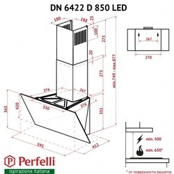 Вытяжка Perfelli DN 6422 D 850 WH LED