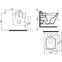 Унитаз Bien Ceramica Neptun NPKA052N1VP1W3000